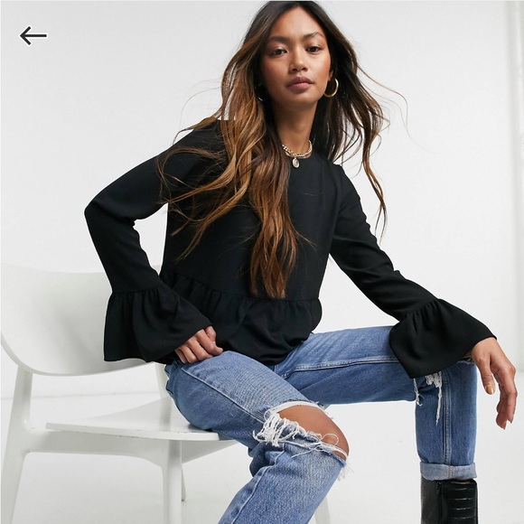 ASOS DESIGN Long Sleeve Smock Top - Picture 3 of 9